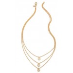 Pave Disc Trio Layering Dainty Necklace